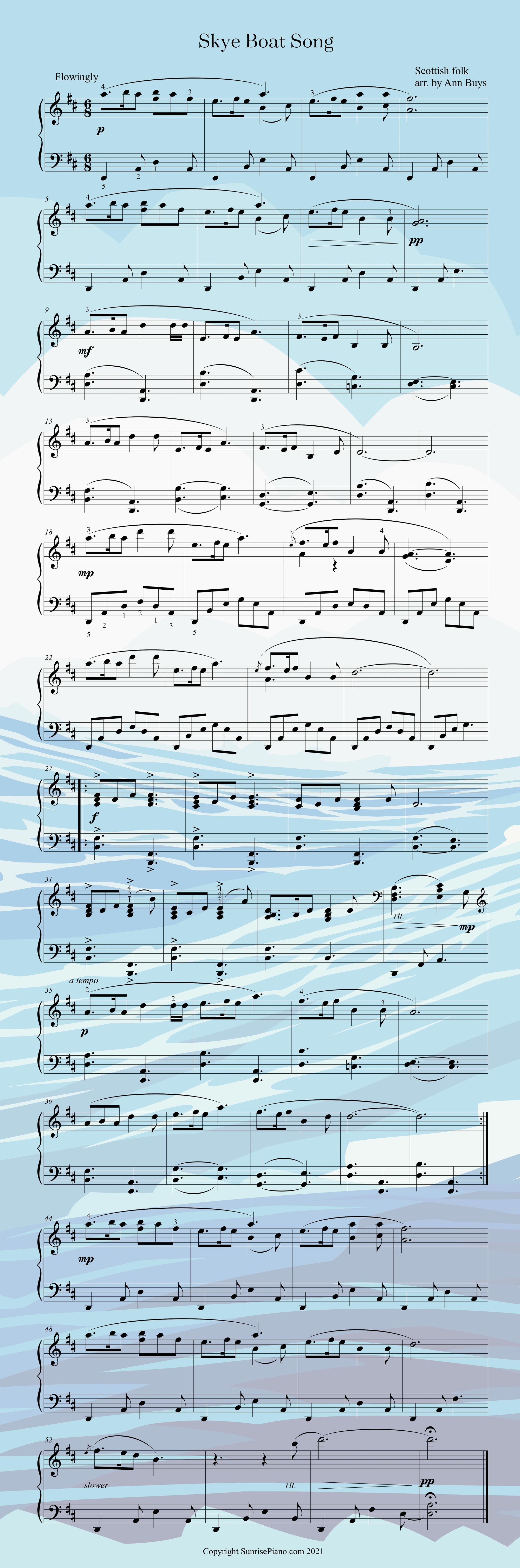 Sky Jump Song – Pou Sheet music for Piano (Solo) Easy