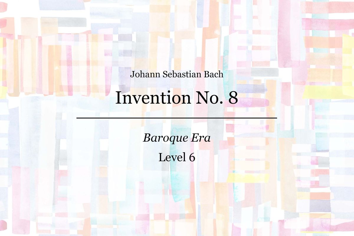Bach - Invention No. 8 in F Major - Piano Sheet Music