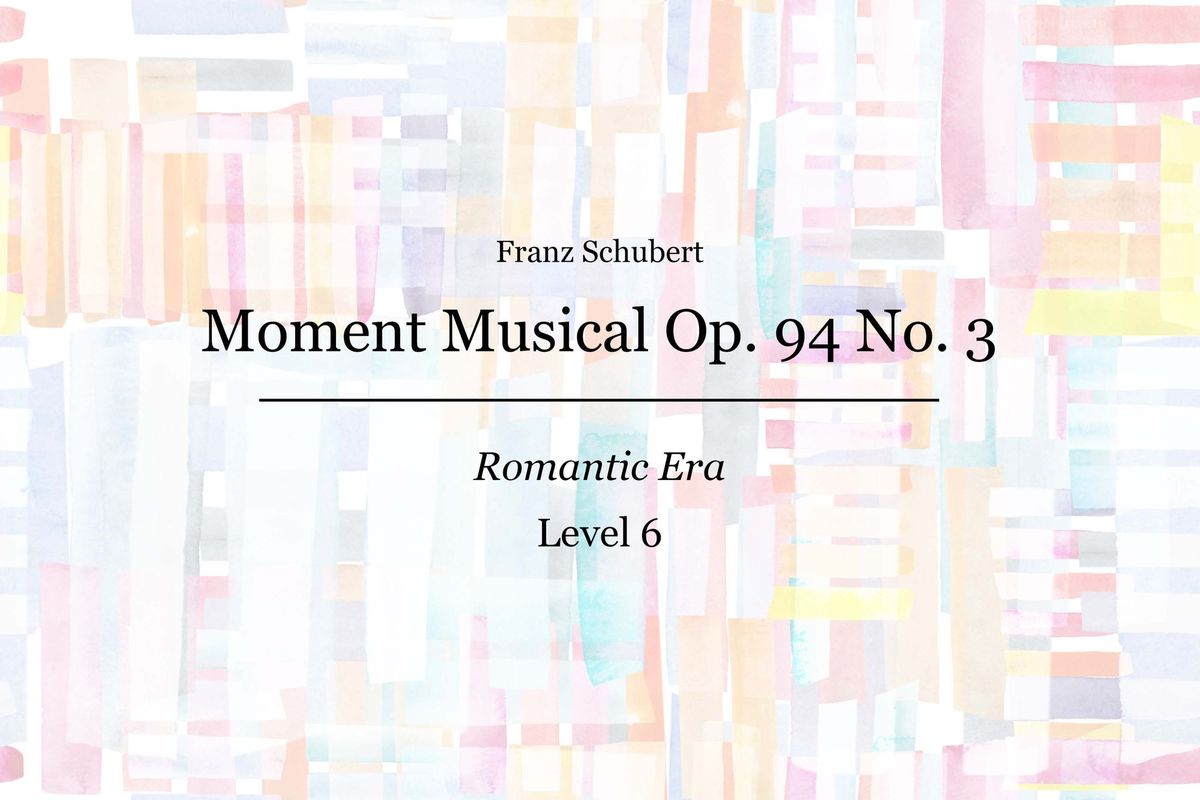 Schubert - Moment Musical Op. 94 No. 3 - Piano Sheet Music