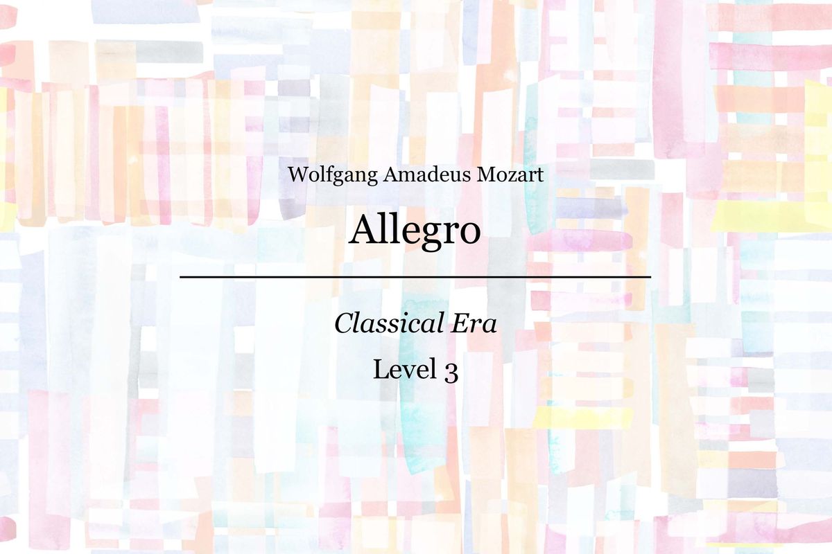 Mozart - Allegro - Piano Sheet Music