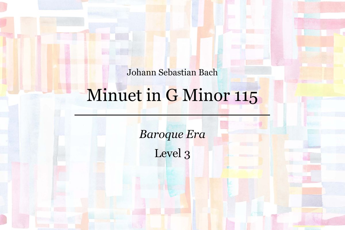 Bach - Minuet in G Minor 115 - Piano Sheet Music