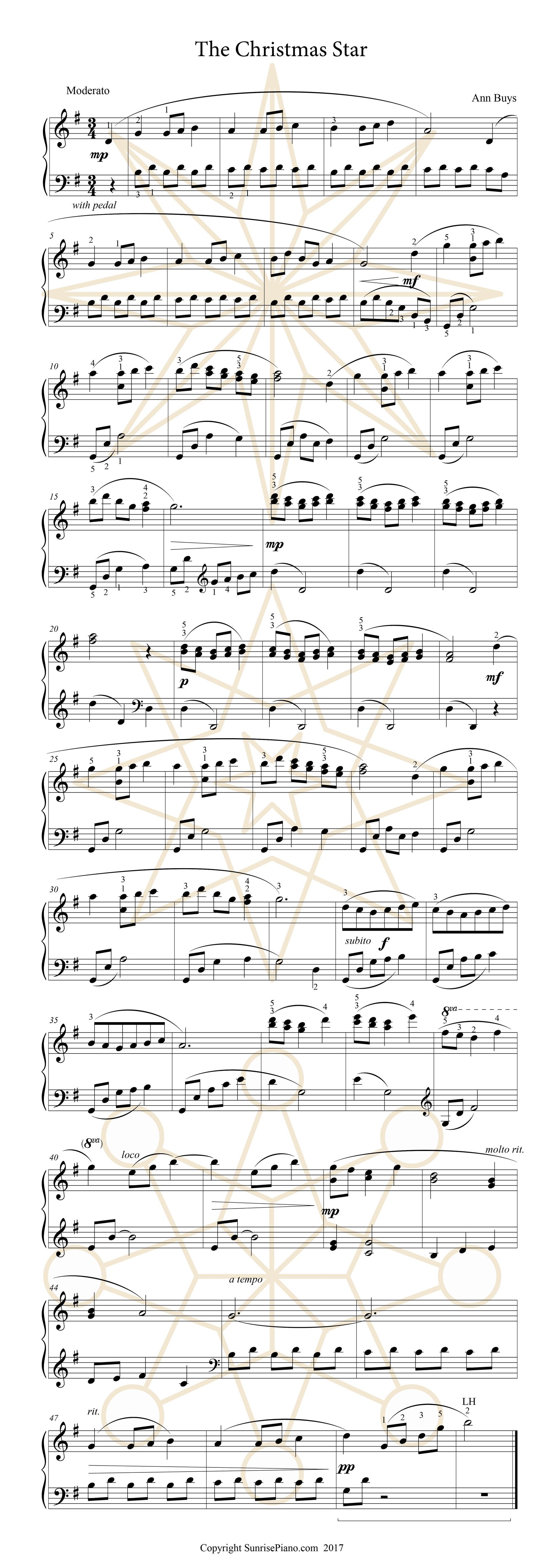 Christmas Sheet Music For Intermediate Piano Printable