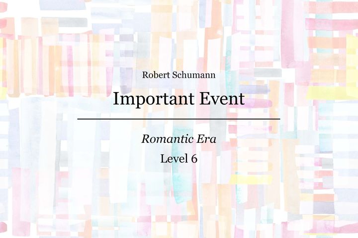 Schumann - Important Event - Piano Sheet Music