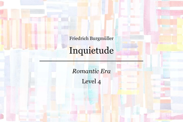 Burgmüller - Inquietude - Piano Sheet Music