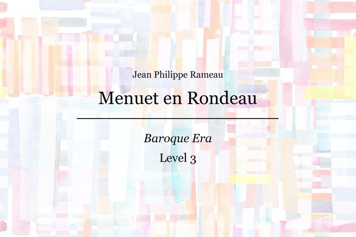 Jean Philippe Rameau - Menuet en Rondeau - Piano Sheet Music